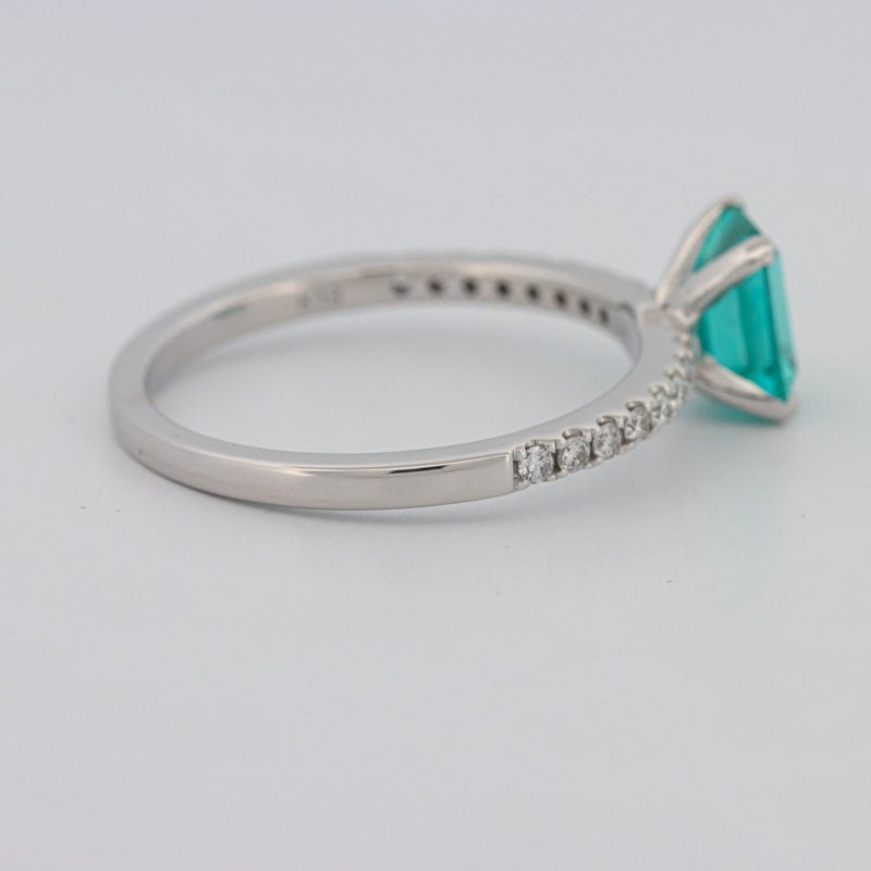 1.40 CT Emerald Cut Paraiba Ring - ZIZOV DIAMONDS