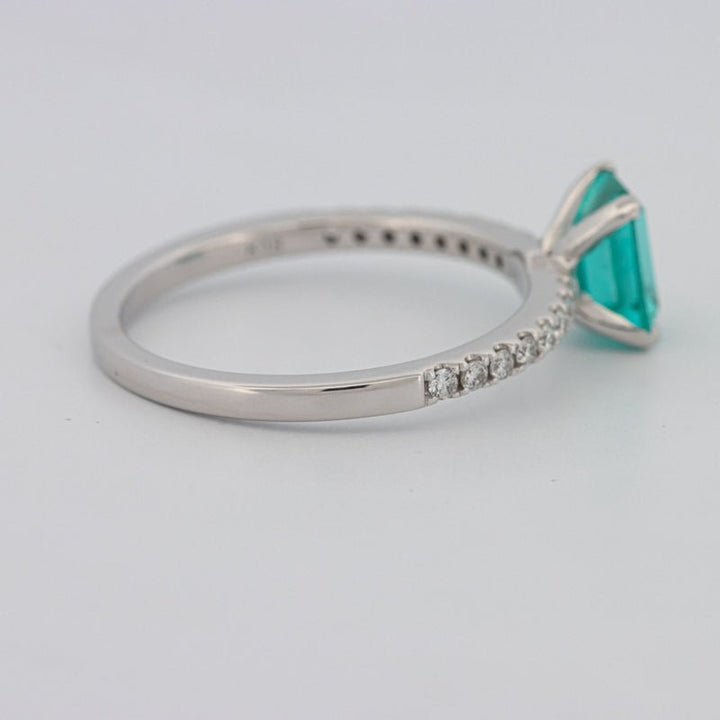 1.40 CT Emerald Cut Paraiba Ring - ZIZOV DIAMONDS