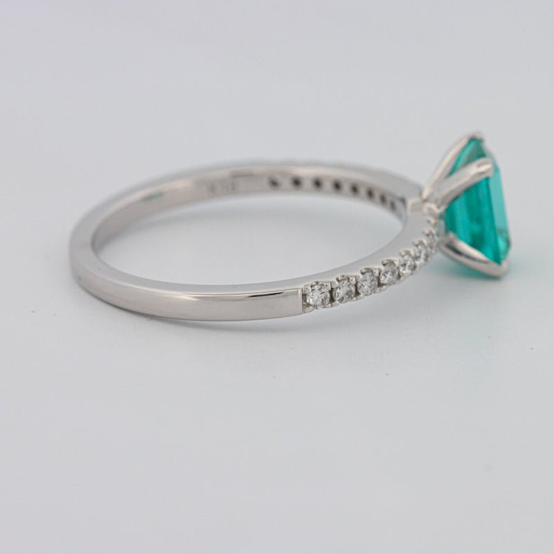 1.40 CT Emerald Cut Paraiba Ring - ZIZOV DIAMONDS