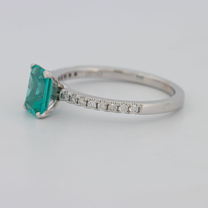 1.40 CT Emerald Cut Paraiba Ring - ZIZOV DIAMONDS