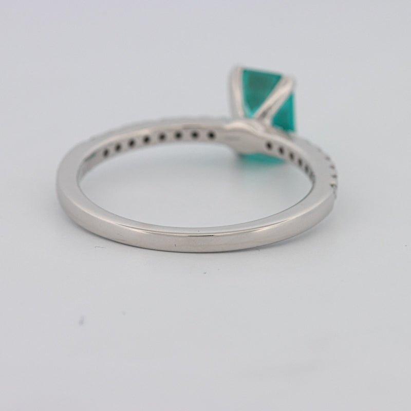 1.40 CT Emerald Cut Paraiba Ring - ZIZOV DIAMONDS