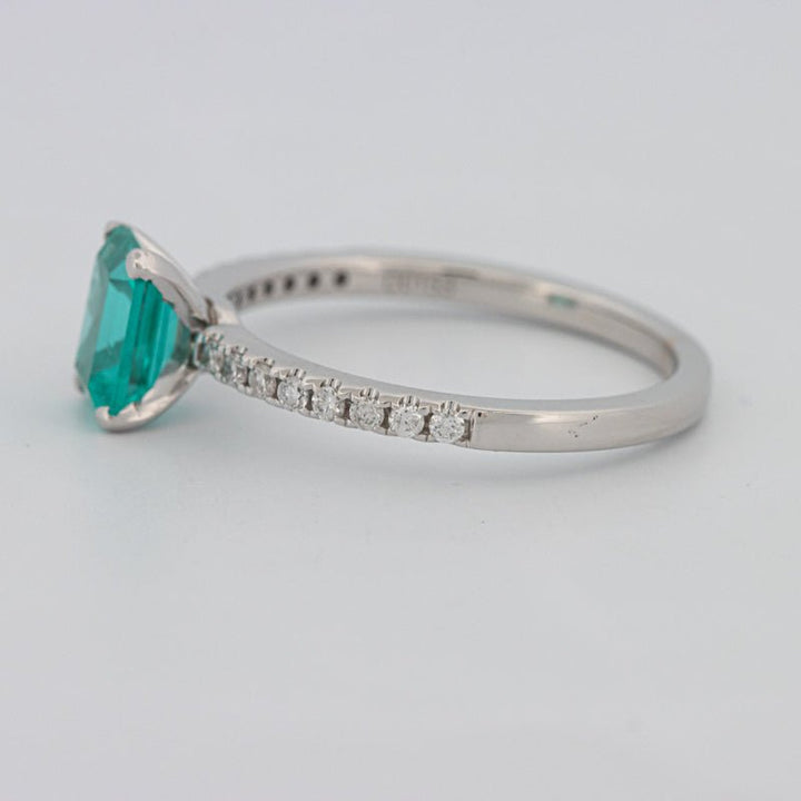 1.40 CT Emerald Cut Paraiba Ring - ZIZOV DIAMONDS