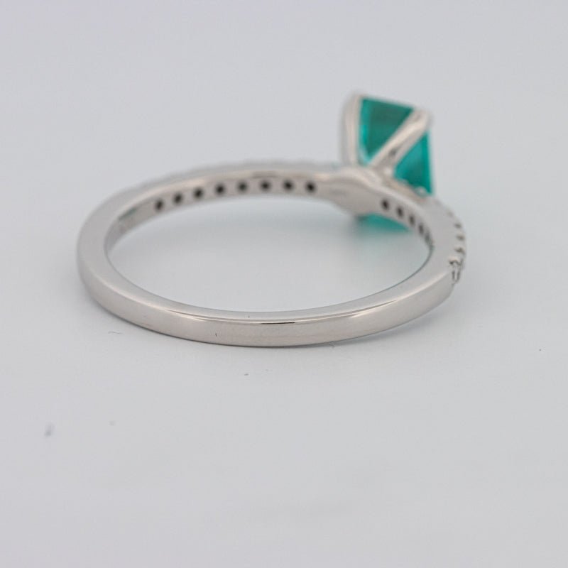 1.40 CT Emerald Cut Paraiba Ring - ZIZOV DIAMONDS