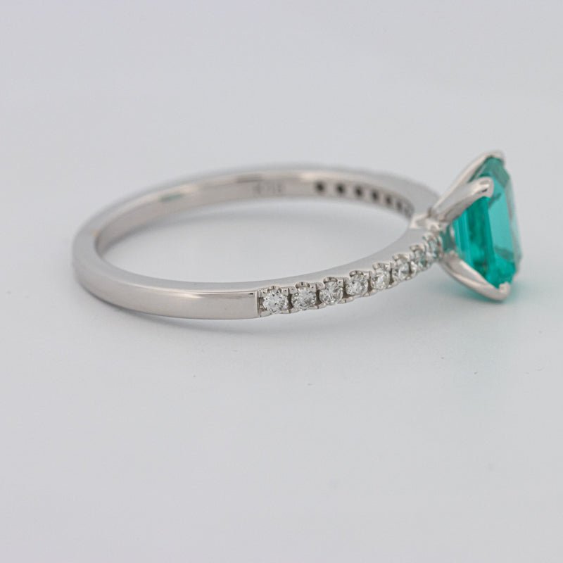 1.40 CT Emerald Cut Paraiba Ring - ZIZOV DIAMONDS