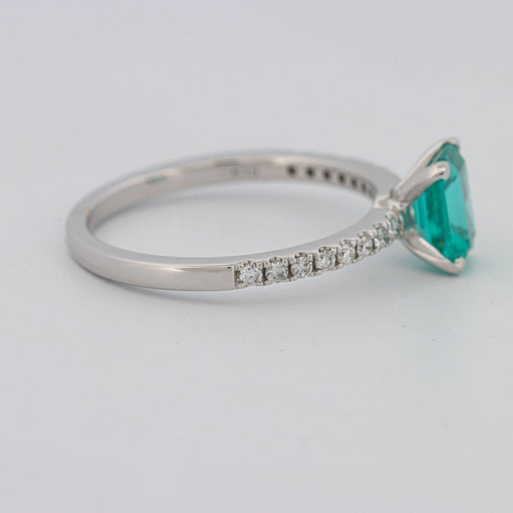 1.40 CT Emerald Cut Paraiba Ring - ZIZOV DIAMONDS