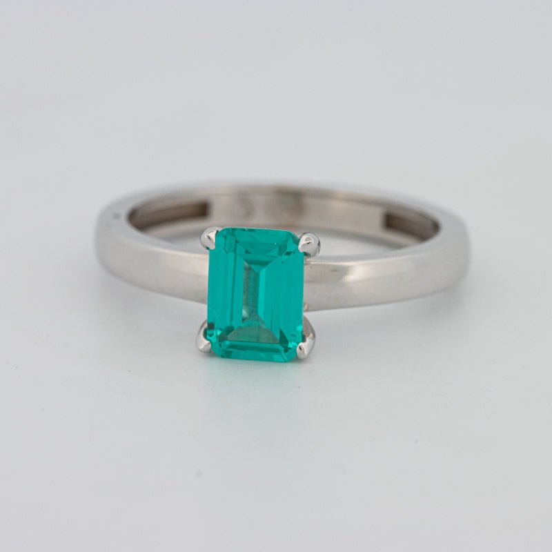 1.40 CT Emerald Cut Paraiba Ring - ZIZOV DIAMONDS
