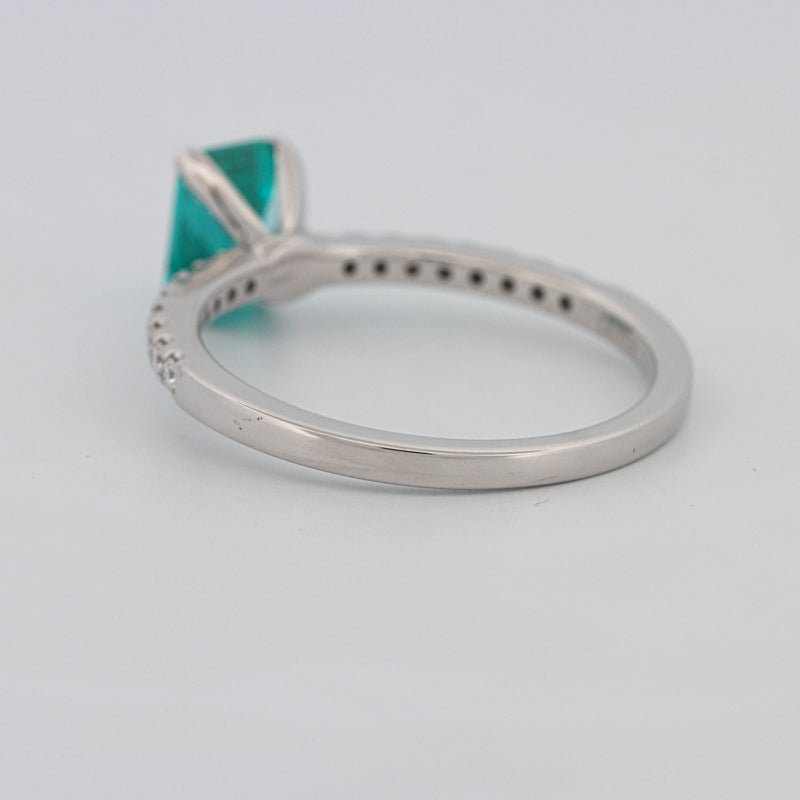 1.40 CT Emerald Cut Paraiba Ring - ZIZOV DIAMONDS