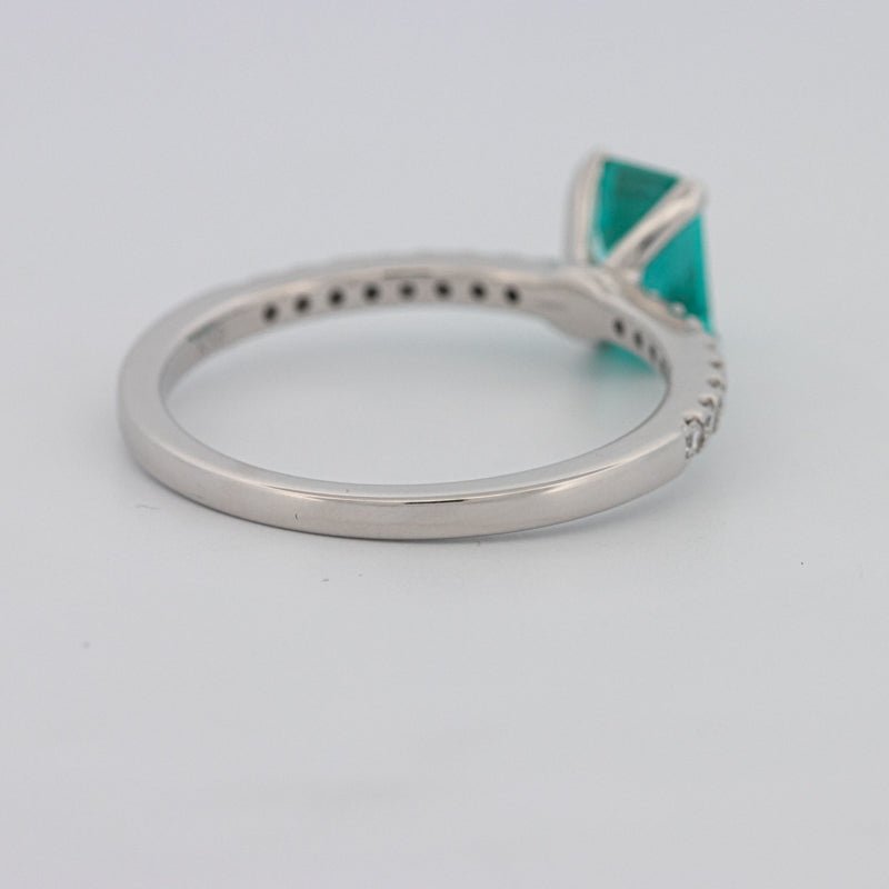 1.40 CT Emerald Cut Paraiba Ring - ZIZOV DIAMONDS