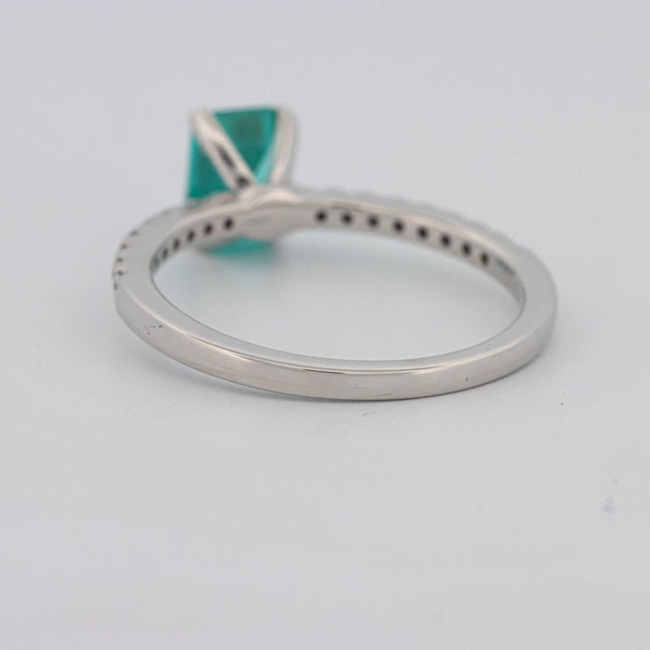 1.40 CT Emerald Cut Paraiba Ring - ZIZOV DIAMONDS