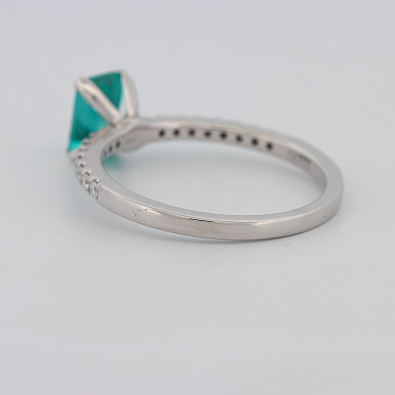 1.40 CT Emerald Cut Paraiba Ring - ZIZOV DIAMONDS