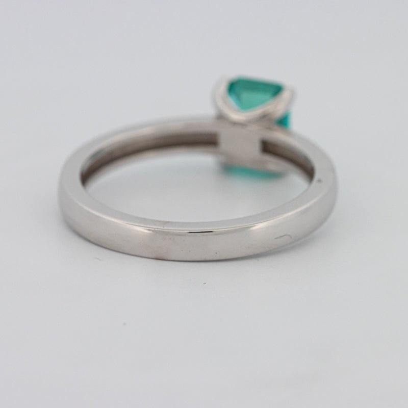 1.40 CT Emerald Cut Paraiba Ring - ZIZOV DIAMONDS