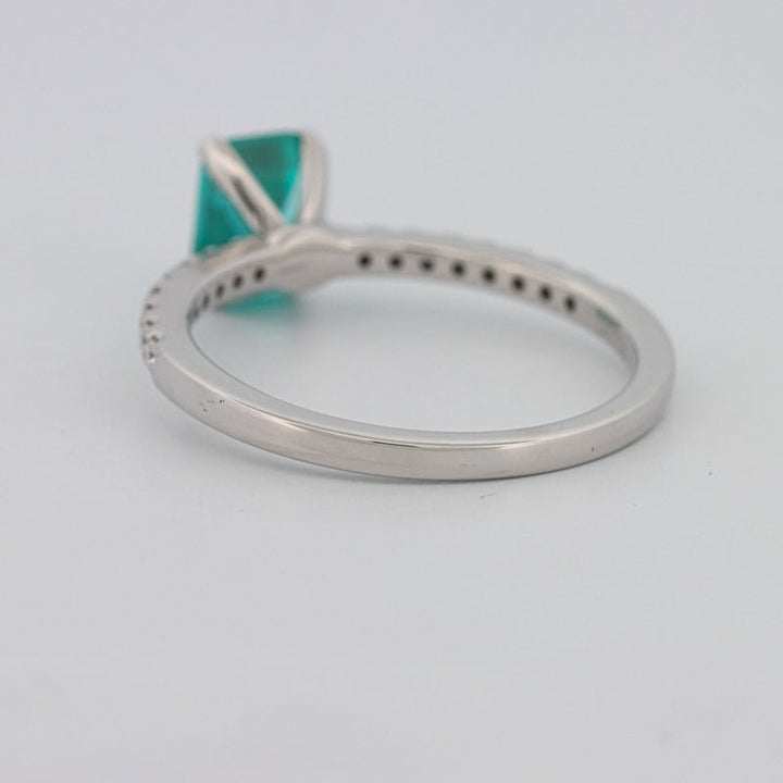 1.40 CT Emerald Cut Paraiba Ring - ZIZOV DIAMONDS