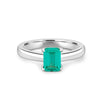 1.40 CT Emerald Cut Paraiba Ring - ZIZOV DIAMONDS