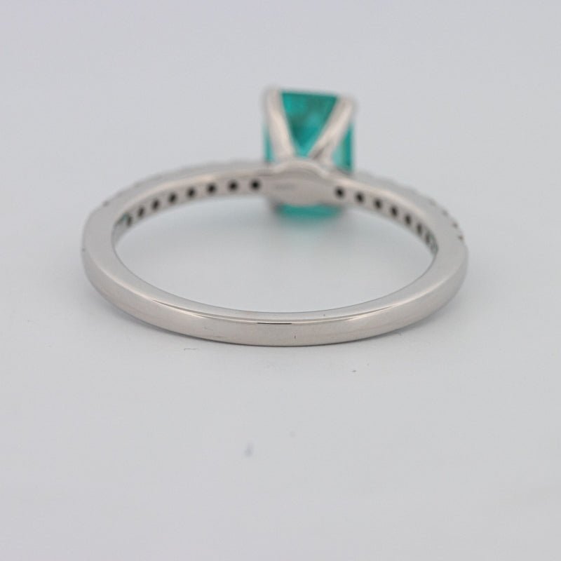 1.40 CT Emerald Cut Paraiba Ring - ZIZOV DIAMONDS