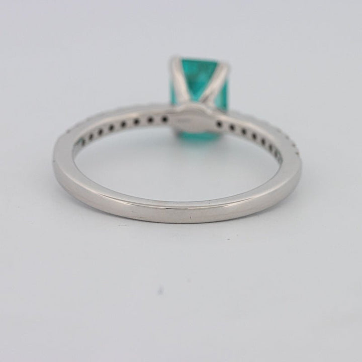 1.40 CT Emerald Cut Paraiba Ring - ZIZOV DIAMONDS