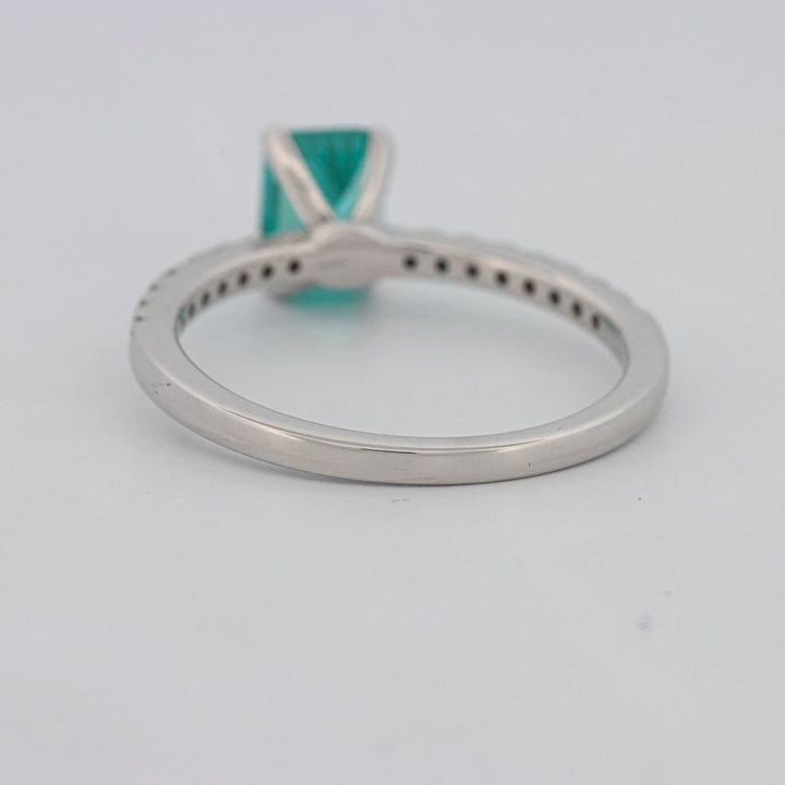 1.40 CT Emerald Cut Paraiba Ring - ZIZOV DIAMONDS