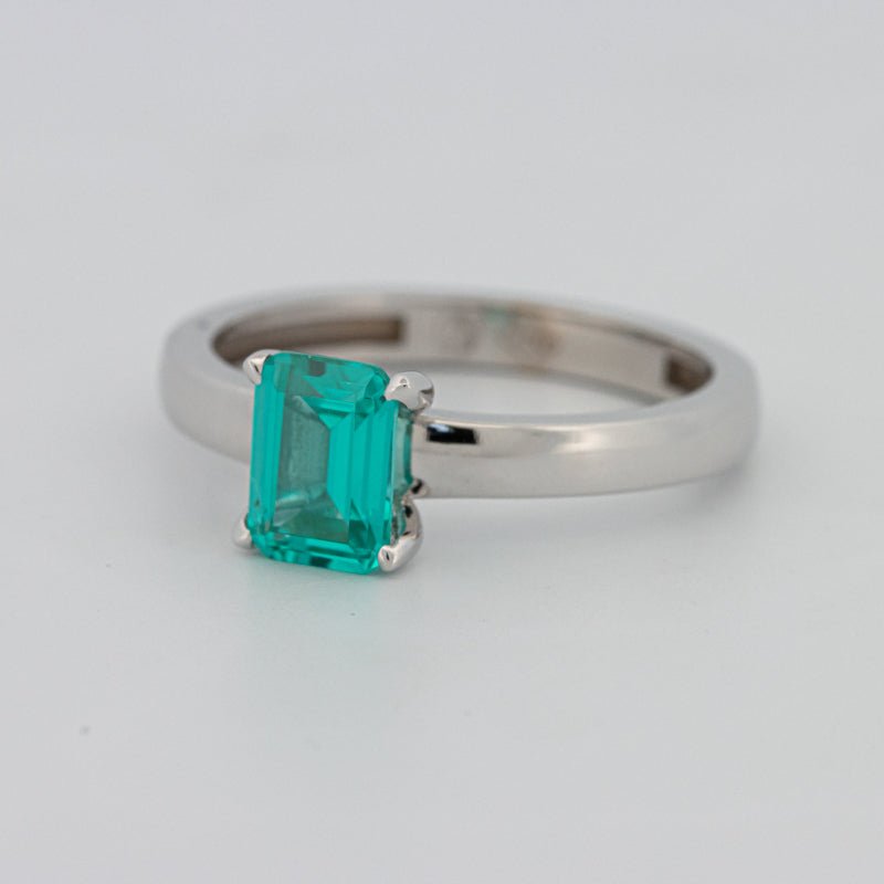 1.40 CT Emerald Cut Paraiba Ring - ZIZOV DIAMONDS