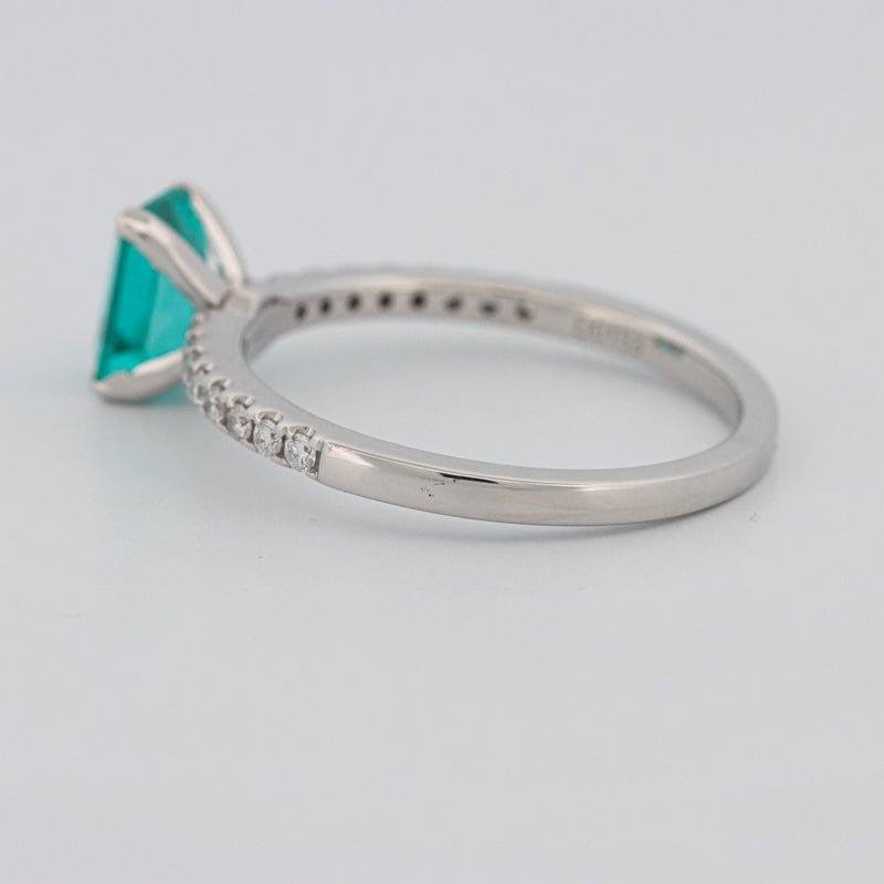 1.40 CT Emerald Cut Paraiba Ring - ZIZOV DIAMONDS