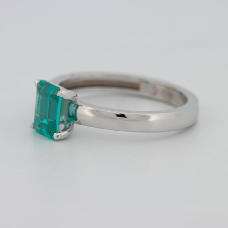 1.40 CT Emerald Cut Paraiba Ring - ZIZOV DIAMONDS