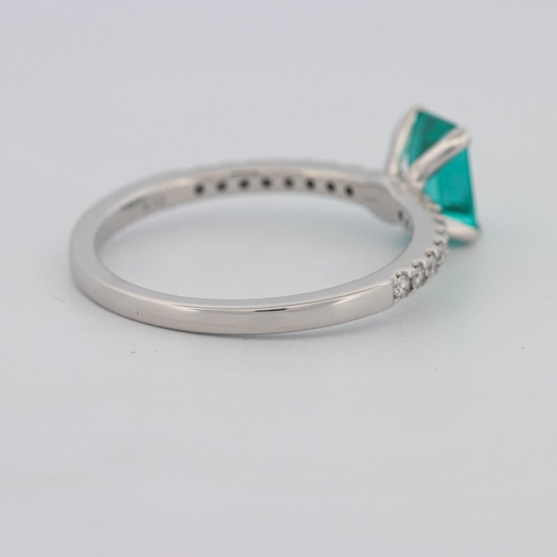 1.40 CT Emerald Cut Paraiba Ring - ZIZOV DIAMONDS