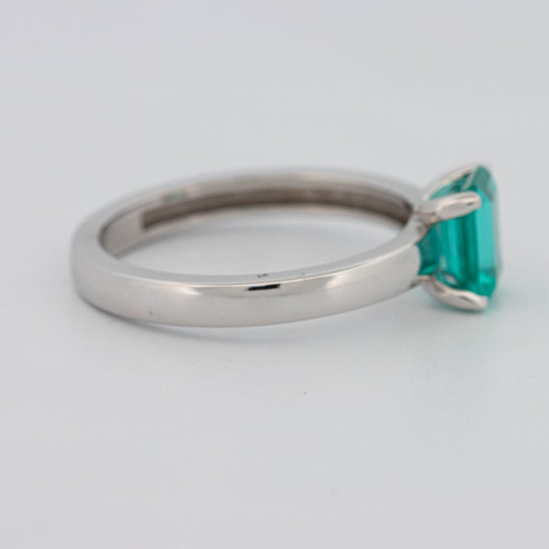 1.40 CT Emerald Cut Paraiba Ring - ZIZOV DIAMONDS