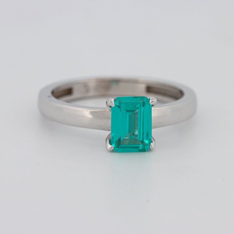 1.40 CT Emerald Cut Paraiba Ring - ZIZOV DIAMONDS