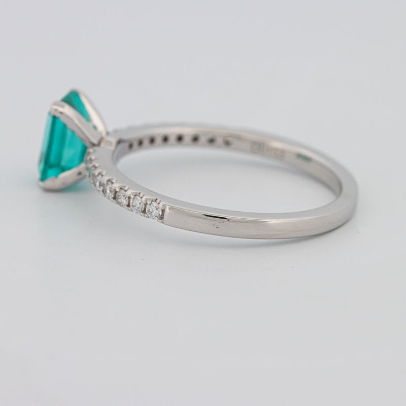 1.40 CT Emerald Cut Paraiba Ring - ZIZOV DIAMONDS