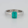 1.40 CT Emerald Cut Paraiba Ring - ZIZOV DIAMONDS