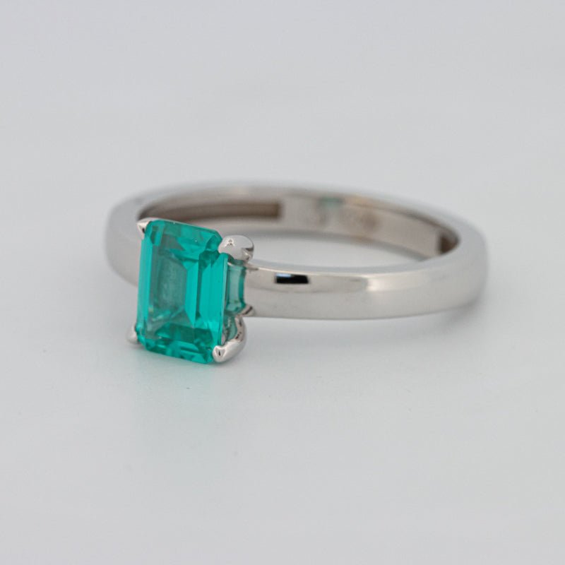 1.40 CT Emerald Cut Paraiba Ring - ZIZOV DIAMONDS