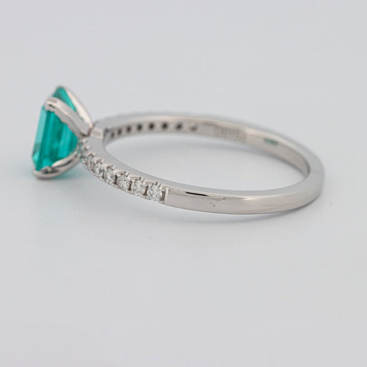 1.40 CT Emerald Cut Paraiba Ring - ZIZOV DIAMONDS