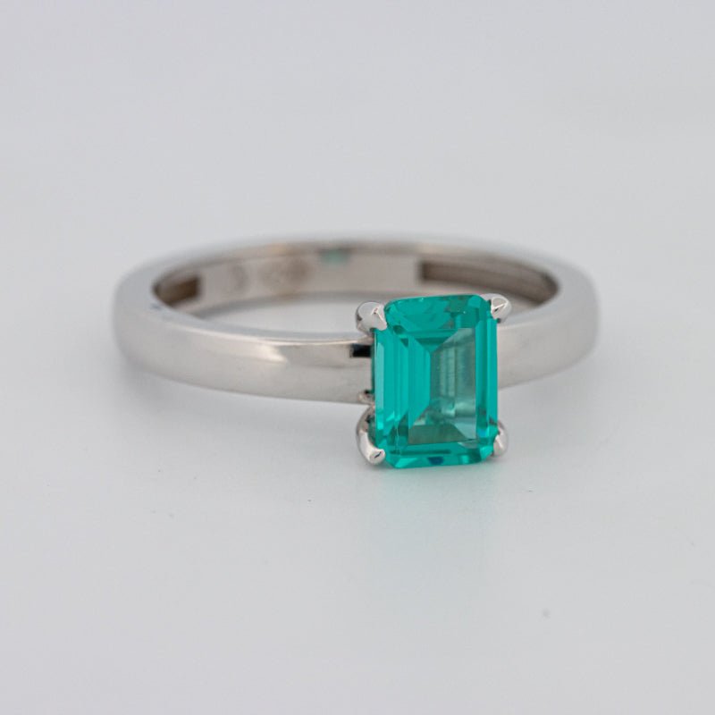 1.40 CT Emerald Cut Paraiba Ring - ZIZOV DIAMONDS