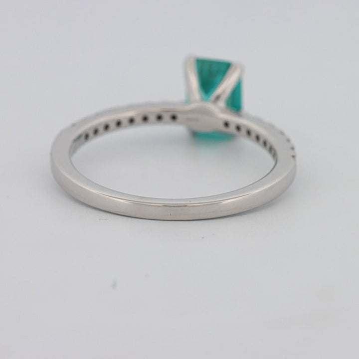 1.40 CT Emerald Cut Paraiba Ring - ZIZOV DIAMONDS