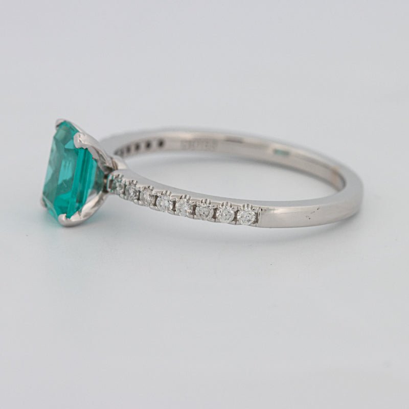 1.40 CT Emerald Cut Paraiba Ring - ZIZOV DIAMONDS