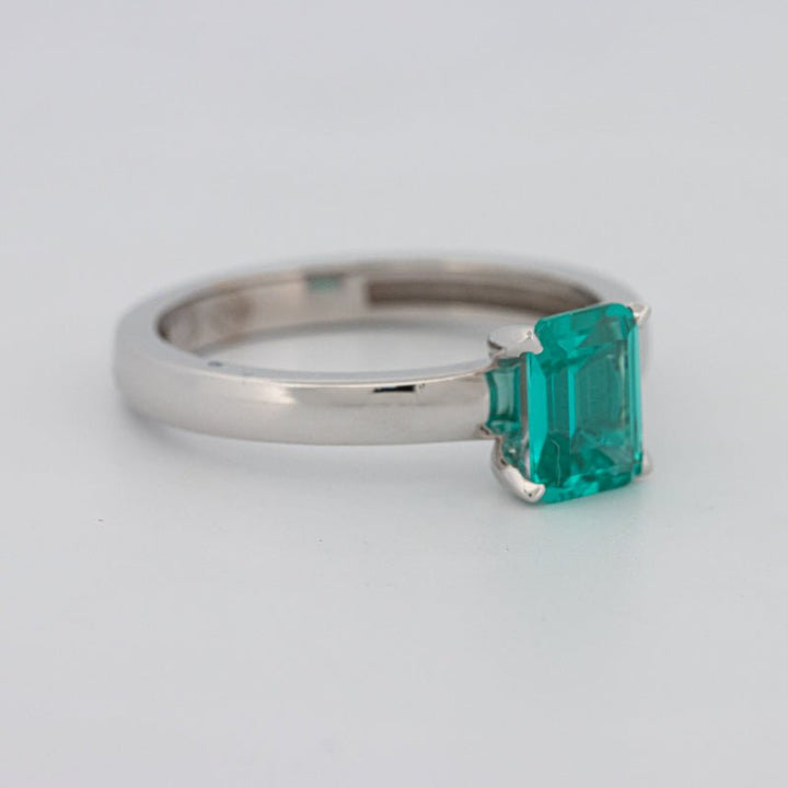 1.40 CT Emerald Cut Paraiba Ring - ZIZOV DIAMONDS