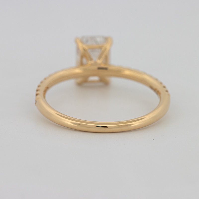 1.50 CT Emerald Cut Pavé Solitaire (LG) - ZIZOV DIAMONDS