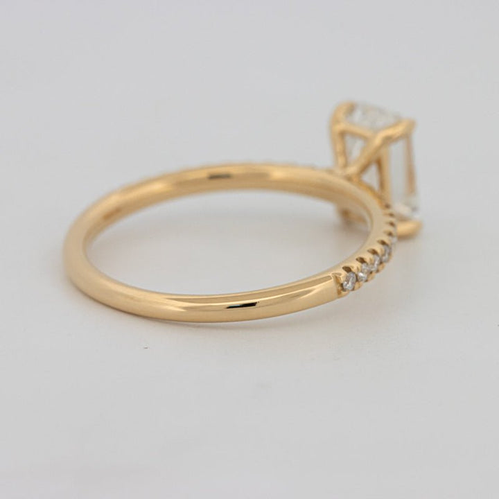 1.50 CT Emerald Cut Pavé Solitaire (LG) - ZIZOV DIAMONDS