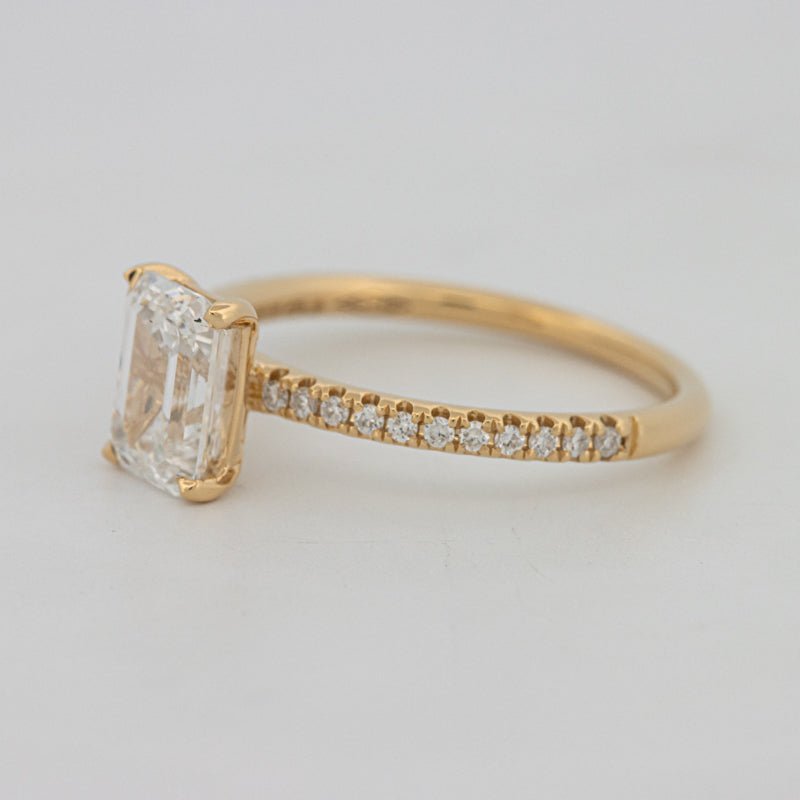 1.50 CT Emerald Cut Pavé Solitaire (LG) - ZIZOV DIAMONDS