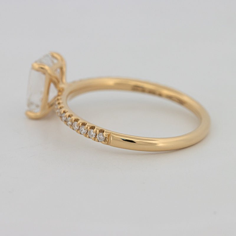 1.50 CT Emerald Cut Pavé Solitaire (LG) - ZIZOV DIAMONDS