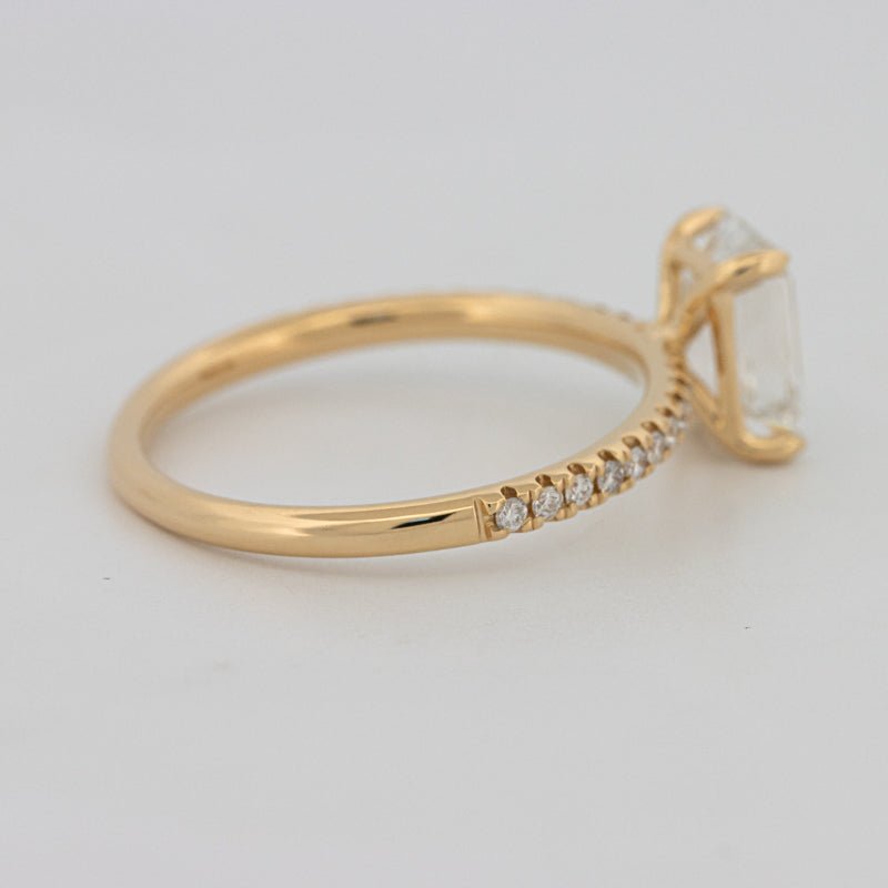 1.50 CT Emerald Cut Pavé Solitaire (LG) - ZIZOV DIAMONDS