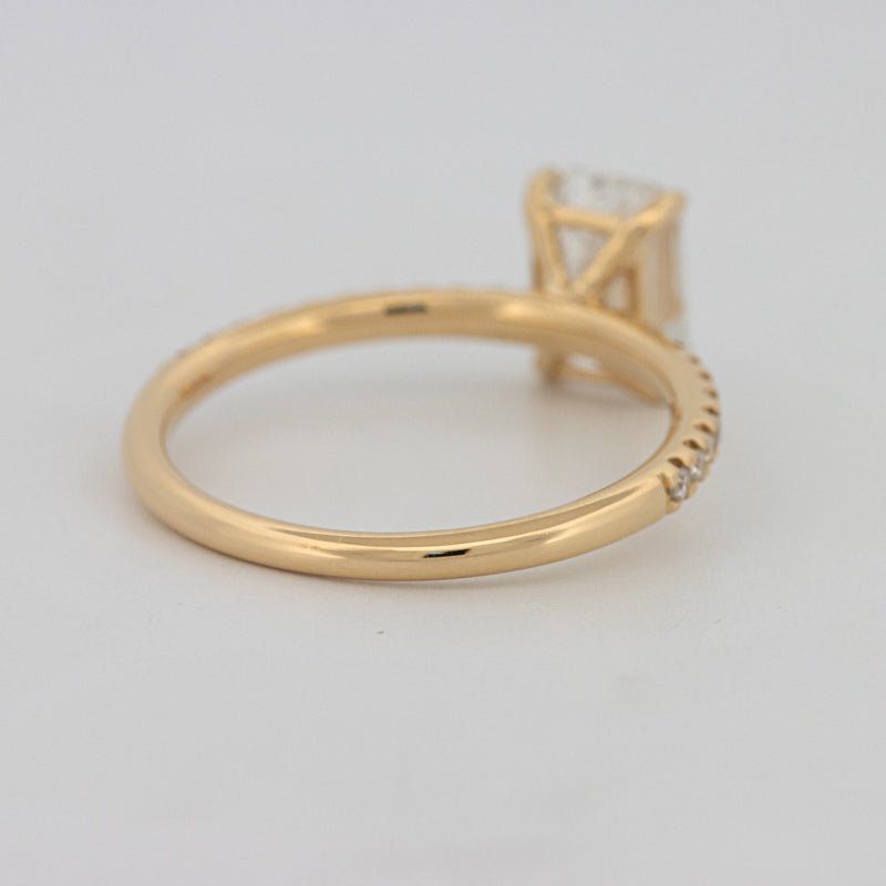 1.50 CT Emerald Cut Pavé Solitaire (LG) - ZIZOV DIAMONDS