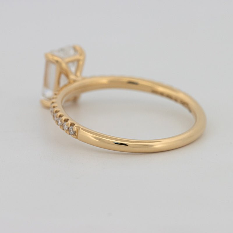 1.50 CT Emerald Cut Pavé Solitaire (LG) - ZIZOV DIAMONDS