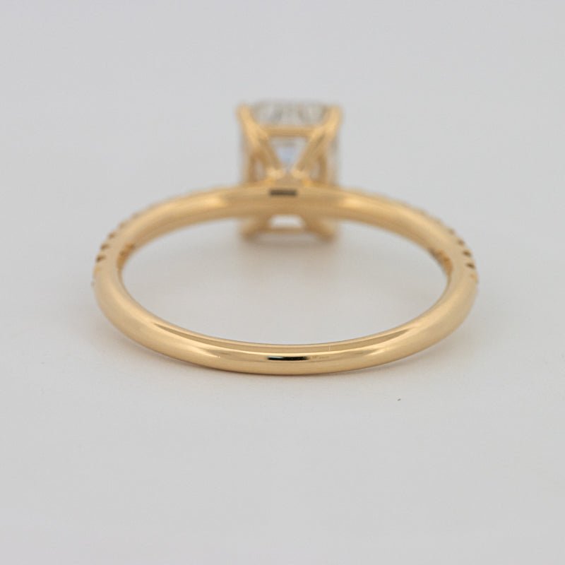 1.50 CT Emerald Cut Pavé Solitaire (LG) - ZIZOV DIAMONDS