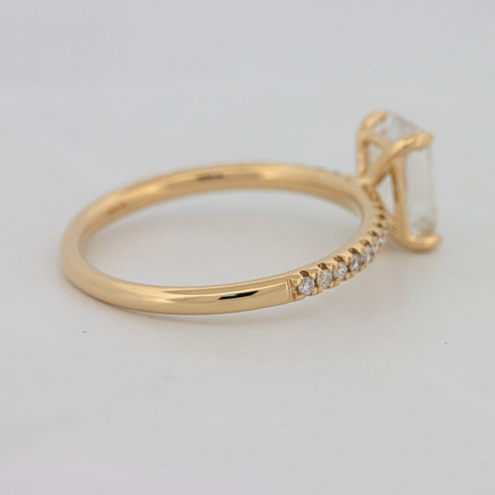 1.50 CT Emerald Cut Pavé Solitaire (LG) - ZIZOV DIAMONDS