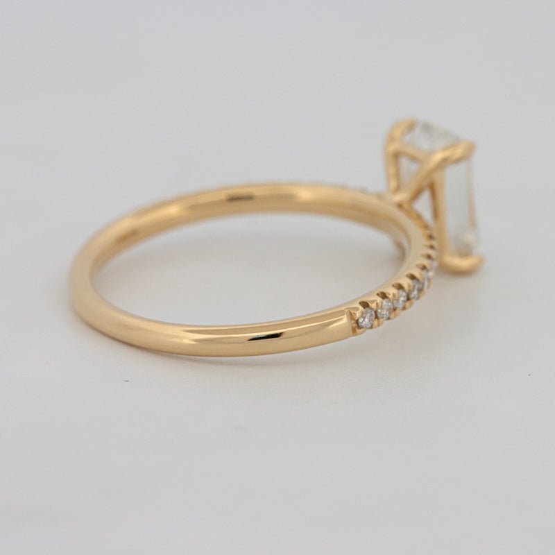 1.50 CT Emerald Cut Pavé Solitaire (LG) - ZIZOV DIAMONDS