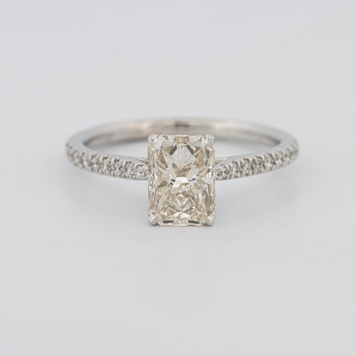 1.50 CT Emerald Cut Solitaire Pavé Ring - ZIZOV DIAMONDS