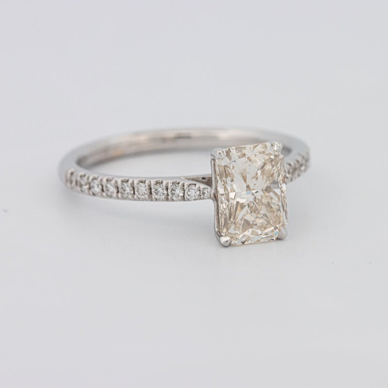 1.50 CT Emerald Cut Solitaire Pavé Ring - ZIZOV DIAMONDS