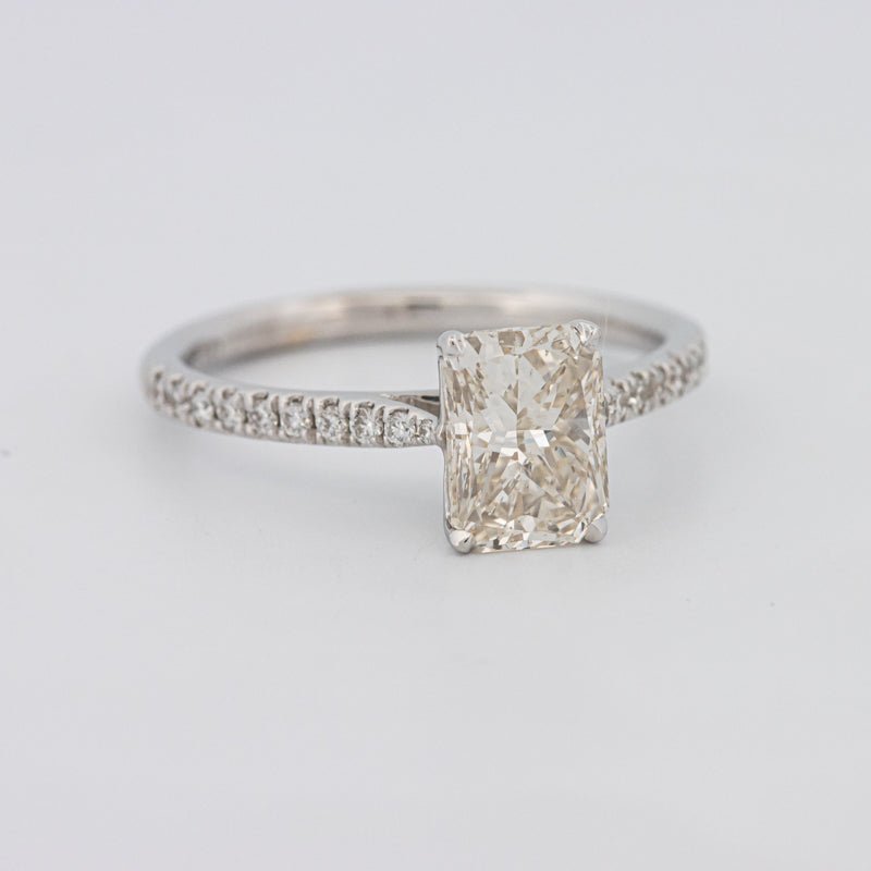 1.50 CT Emerald Cut Solitaire Pavé Ring - ZIZOV DIAMONDS