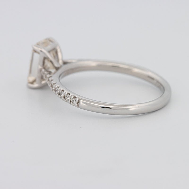 1.50 CT Emerald Cut Solitaire Pavé Ring - ZIZOV DIAMONDS