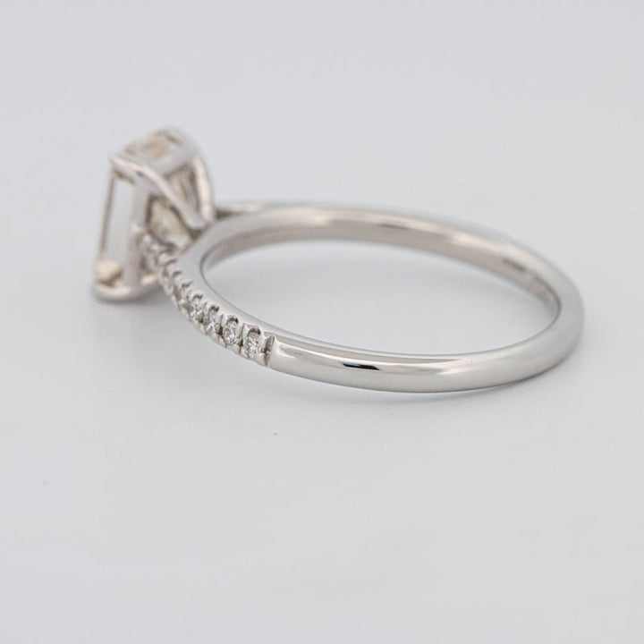 1.50 CT Emerald Cut Solitaire Pavé Ring - ZIZOV DIAMONDS