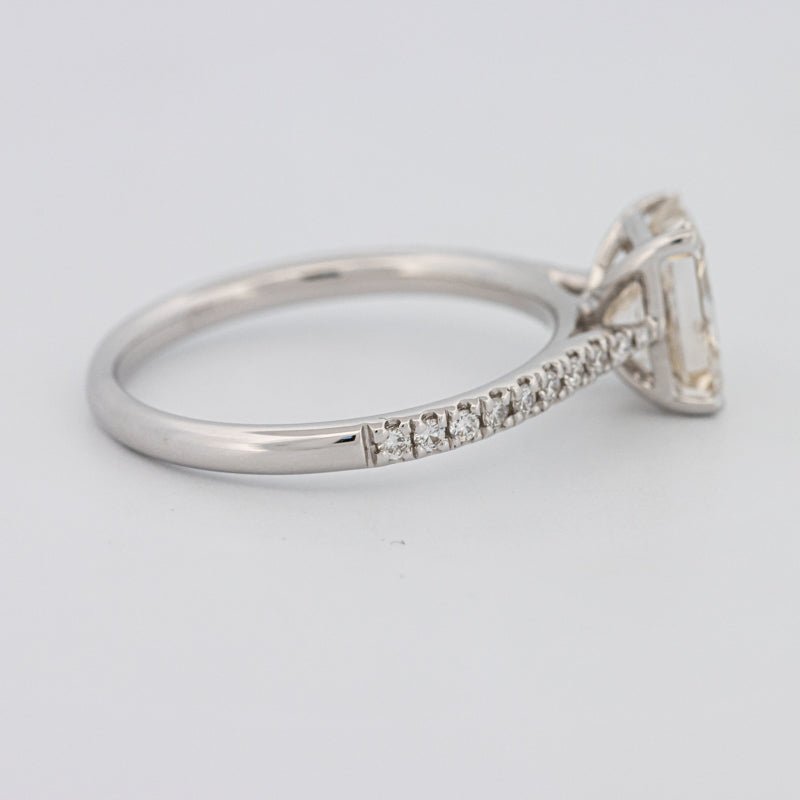 1.50 CT Emerald Cut Solitaire Pavé Ring - ZIZOV DIAMONDS
